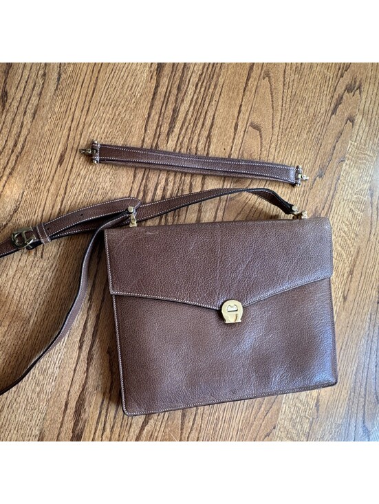 Etienne Aigner Handbags - Vintage Etienne Aigner Attache/Computer Bag With Handle And Shoulder Strap